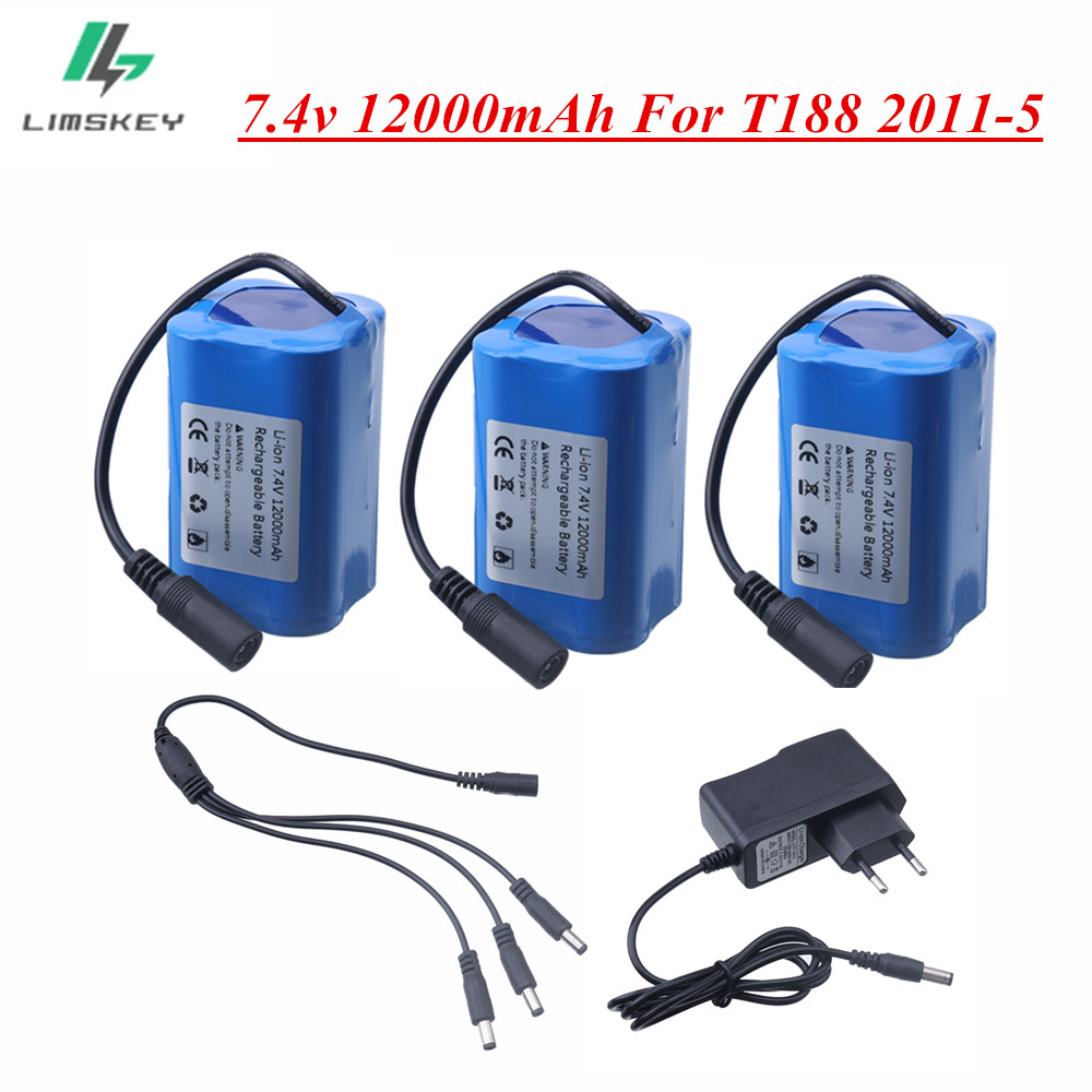 Fish Finder Charger - 7,4 V 12000 mAh Batterie mit