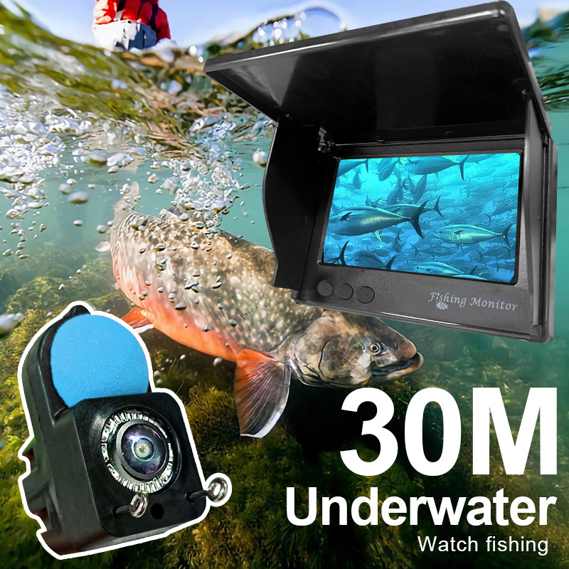 Fish Finder Portable - Unterwasser-Angelkamera, 1080P HD-Kamera, Infrarotlichter, tragbare Eisfischen-Fischfinder-Kamera,