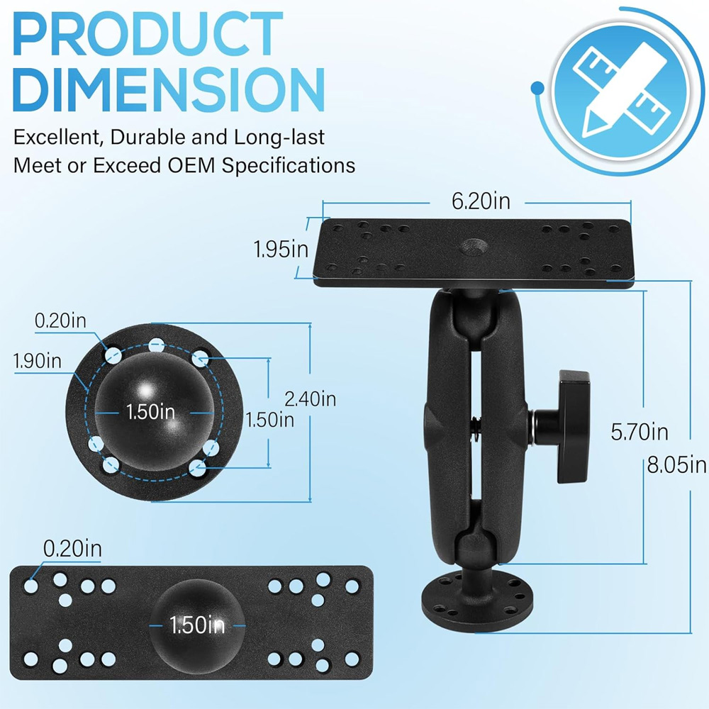 Aluminium-Fischfinder-Halterun – Fish Finder Mount Bewertung und Preis